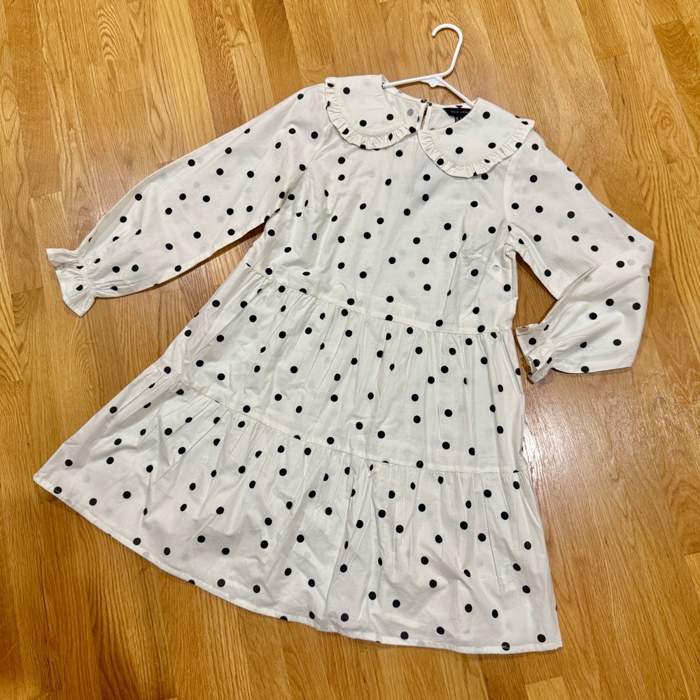 Black white polka dots Dress